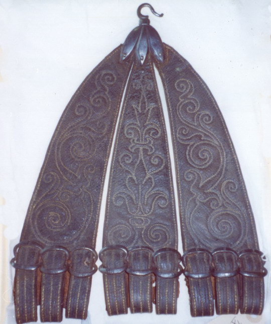 Surviving leather hanger in the Royal Armouries Museum in Leeds